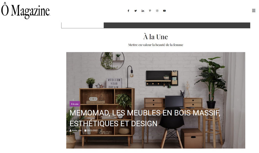 Nossos móveis de madeira na revista francesa