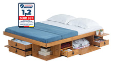 Bett mit Stauraum BALI + Lattenrost (mit oder ohne Kopfende)