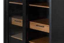 Vitrinenschrank SoHo - Schwarz und Oak - Memomad