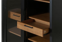 Vitrinenschrank SoHo - Schwarz und Oak