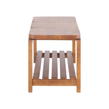 Holzbank Natu – 3 Sitzer Holzbank in Nussbaum-Optik