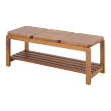 Holzbank Natu – 3 Sitzer Holzbank in Nussbaum-Optik