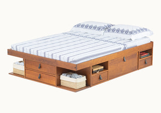Funktionsbett Bali 160x200 cm - Bett mit Stauraum und Bettkasten - Inkl. Lattenrost - Memomad