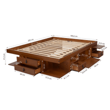 Funktionsbett Bali 180x200 cm - Bett mit Bettkasten und viel Stauraum